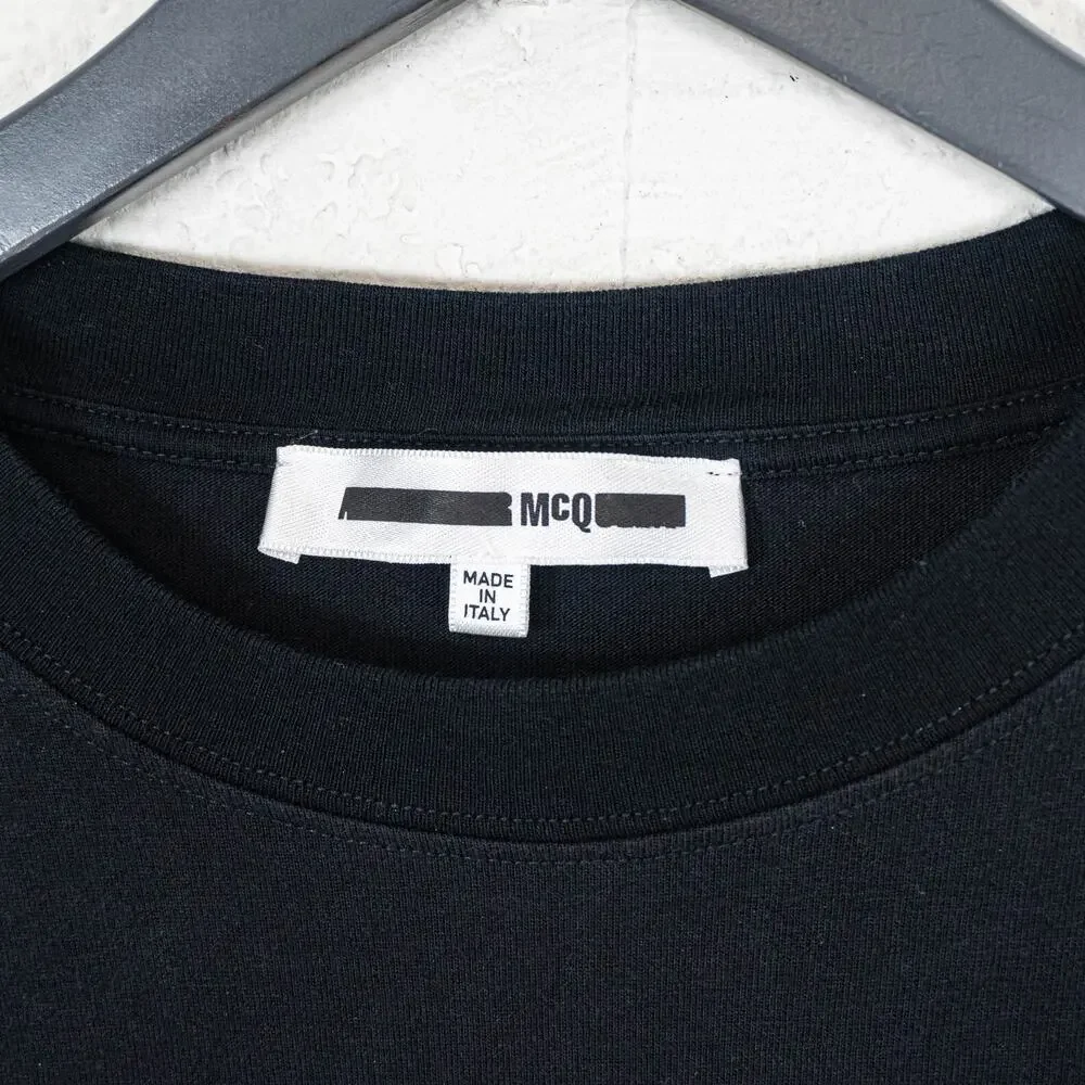 McQ Alexander McQueen Long Sleeve T-Shirt in Black Size Medium